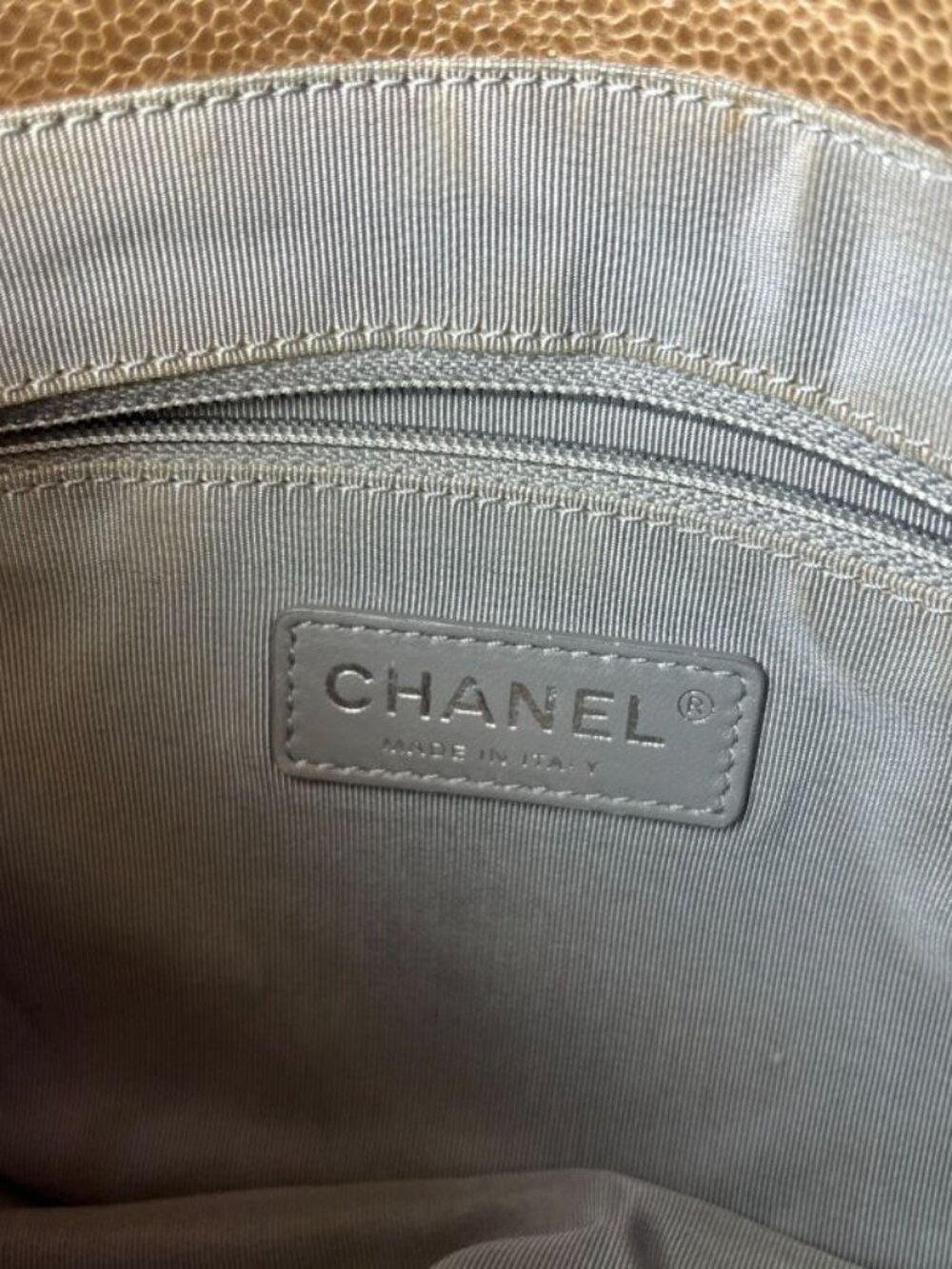★SOLD★ Chanel CC Logo Quilted Chain Shoulder Bag Brown Caviar Leather Vintage - Picture 16 of 16